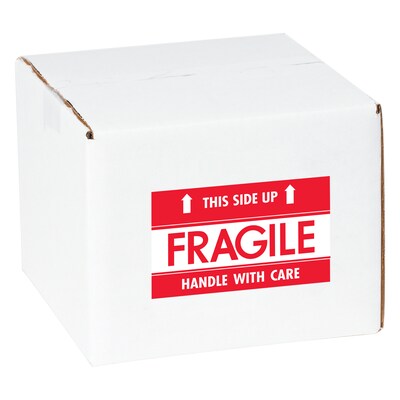 PACKAGING MAX "Fragile This Side Up" Staples Shipping Label, 3" x 5", 500 Labels/Roll (SCL521)