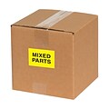 Tape Logic Labels, Mixed Parts, 2 x 3, Fluorescent Yellow, 500/Roll (DL1623)