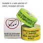 Tape Logic Labels, "Fragile Handle With Care", 8 x 10", Red/White/Black, 250/Roll (DL1637)