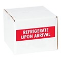 Tape Logic Labels, Refrigerate Upon Arrival, 2 x 8, Red/White, 500/Roll (DL1640)