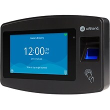 uAttend Fingerprint Time Clock System, Black (JR2000)