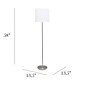 Simple Designs Incandescent Floor Lamp, White (LF2004-WHT)