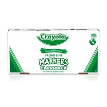 Crayola Kids Markers, Broad Line, Assorted Colors, 256/Carton (58-8201)