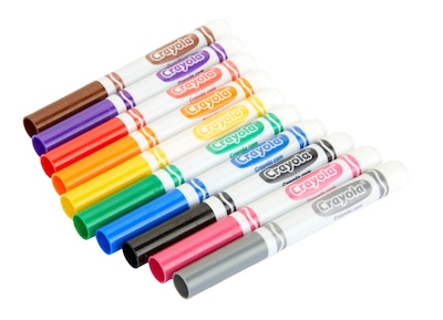 Crayola Kid's Markers, Broad Line, Assorted Colors, 10/Pack (58-7722)