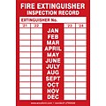 Accuform Safety Label, FIRE EXTINGUISHER INSPECTION RECORD, 5 x 3½, Adhesive Vinyl, 5/Pack (LFXG52