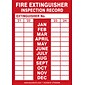 Accuform Safety Label, FIRE EXTINGUISHER INSPECTION RECORD, 5" x 3½", Adhesive Vinyl, 5/Pack (LFXG528VSP)