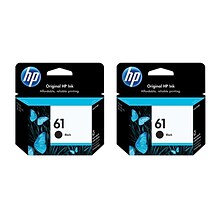 HP 61 Black Ink Cartridge, Standard Yield, 2-Pack