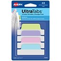 Avery UltraTabs 2.5 x 1 Margin Tabs, Assorted Pastel, 48/Pack (74867)