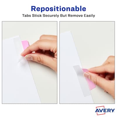 Avery UltraTabs Repositionable Margin Index Tabs, Pastels, 24 Tabs/Pack (74769)