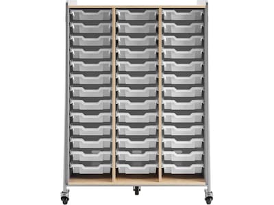 Safco Whiffle Typical 12 60 x 43 Particle Board Triple-Column Mobile Storage, Gray (3932GRY)