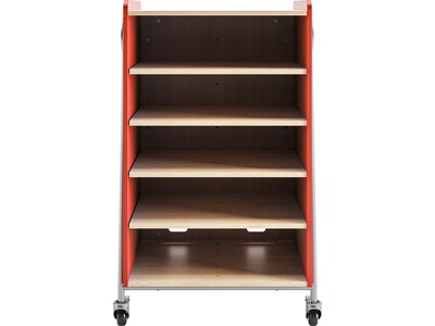 Safco Whiffle Typical 3 48 x 30 Particle Board Double-Column Mobile Storage, Red (3923RED)