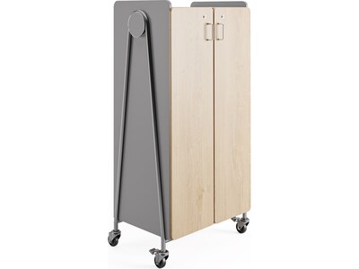 Safco Whiffle Typical 5 60 x 30 Particle Board Double-Column Mobile Storage, Gray (3925GRY)