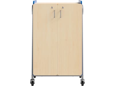 Safco Whiffle Typical 14 48 x 30 Particle Board Double-Column Mobile Storage, Spectrum Blue (3934S