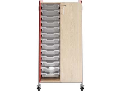 Safco Whiffle Typical 8 60 x 30 Particle Board Double-Column Mobile Storage, Red (3928RED)