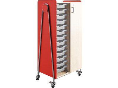 Safco Whiffle Typical 8 60 x 30 Particle Board Double-Column Mobile Storage, Red (3928RED)