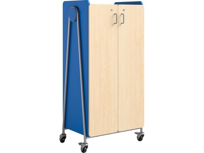 Safco Whiffle Typical 15 60 x 30 Particle Board Double-Column Mobile Storage, Spectrum Blue (3935S