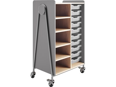 Safco Whiffle Typical 2 48 x 30 Particle Board Double-Column Mobile Storage, Gray (3922GR)
