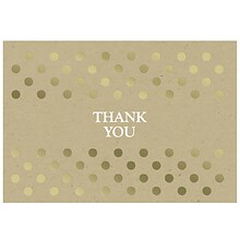 Great Papers! Kraft Foil Thank You Note Card, 4.875 x 3.375, 50 count (2015070)
