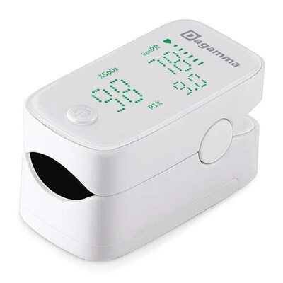 DP250 Premium Finger Pulse Oximeter with User Configurable Audio SpO2 and Heart Rate Alarm, White (D