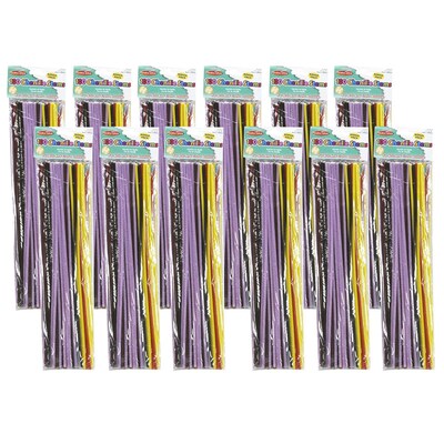 Charles Leonard Creative Arts™ 12 Chenille Stems, Assorted Colors, 100 Per Pack, 12 Packs (CHL65400