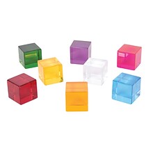 TickiT Acrylic Perception Cubes, Assorted Colors, Set of 8 (CTU72608)
