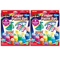 Cra-Z-Art Washable Finger Paint Set, 8 Colors Per Set, 2 Sets (CZA124064-2)