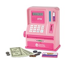 Learning Resources Pretend and Play Teaching ATM Bank, Pink (LER2625P)