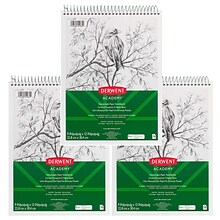 Mead Derwent Academy 9 x 12, Multiple Media Wirebound Sketchbook, 70 Sheets, Pack of 3 (MEA54964-3