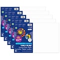 Tru-Ray 12 x 18 Construction Paper, White, 50 Sheets/Pack, 5 Packs/Bundle (PAC103058-5)