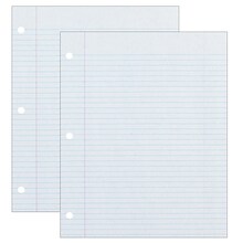 Ecology Recycled College Ruled Filler Paper, 8.5 x 11, White, 500 Sheets/Pack, 2 Packs (PAC2417-2)