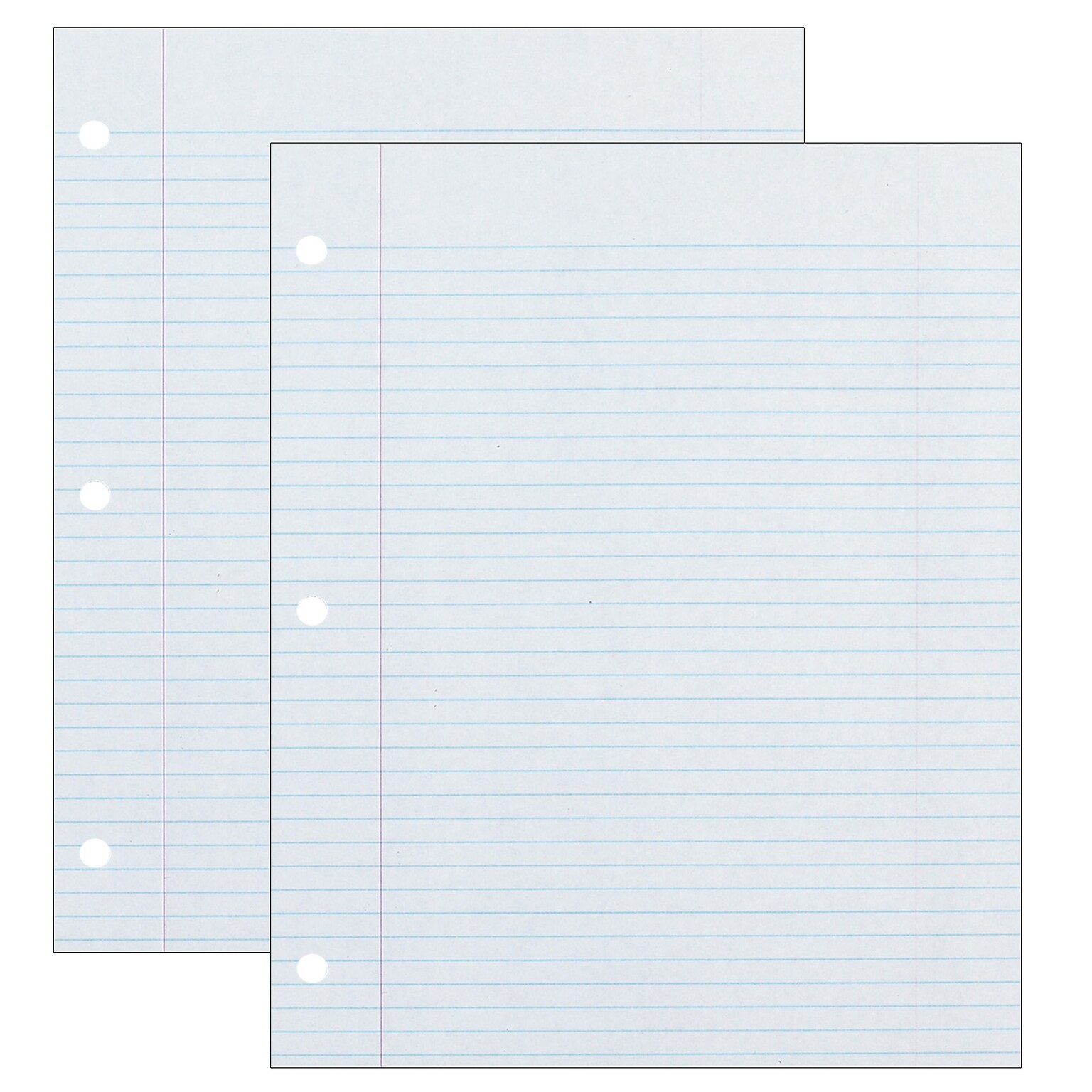 Ecology Recycled College Ruled Filler Paper, 8.5 x 11, White, 500 Sheets/Pack, 2 Packs (PAC2417-2)