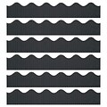 Bordette 50 x 2-1/4 Scalloped Border, Black, 6 Rolls (PAC37306-6)