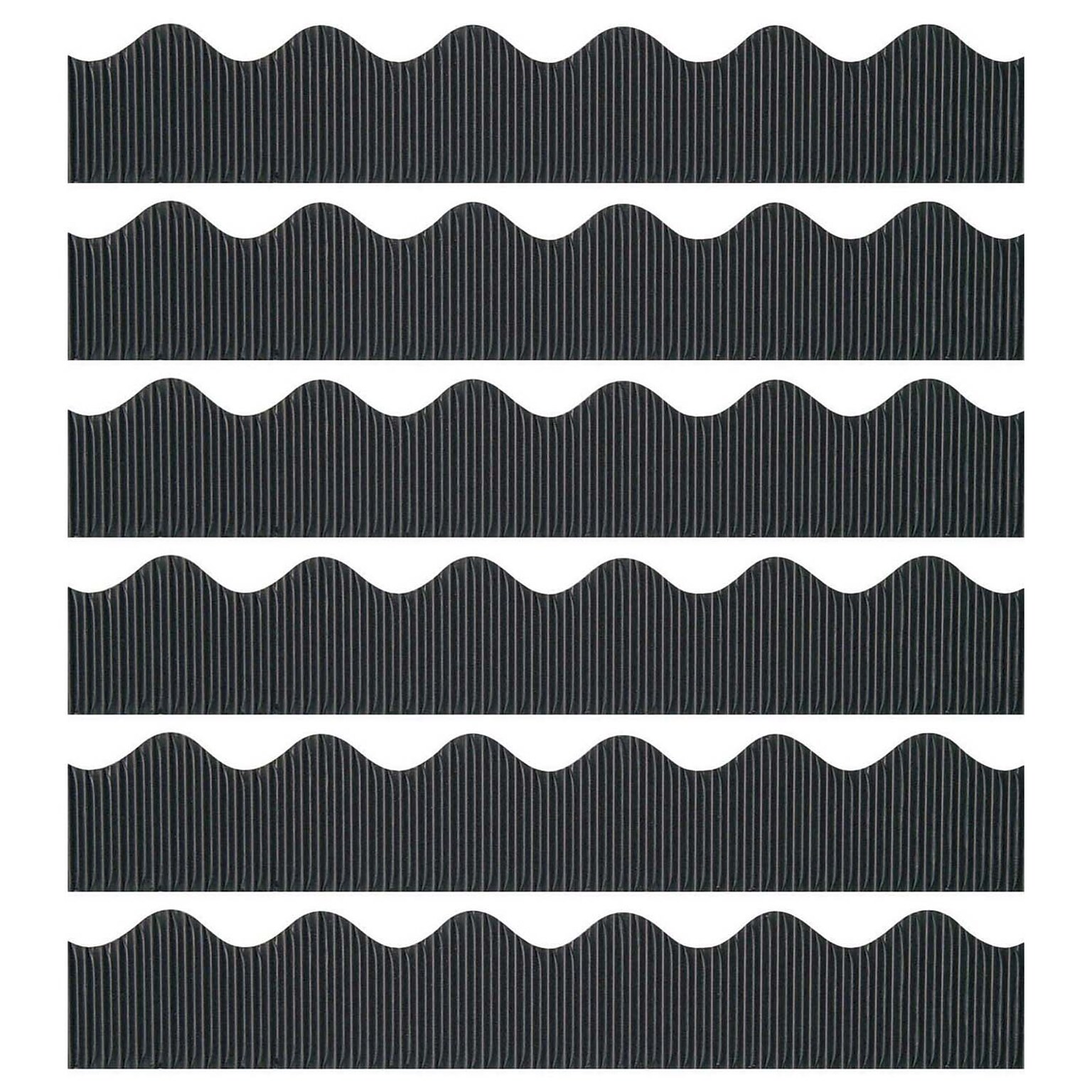 Bordette 50 x 2-1/4 Scalloped Border, Black, 6 Rolls (PAC37306-6)