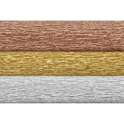 Lia Griffith™ Extra Fine Crepe Paper, Metallic Assortment, 10.7 sq. ft. Per Sheet, 3 Sheets (PACPLG1