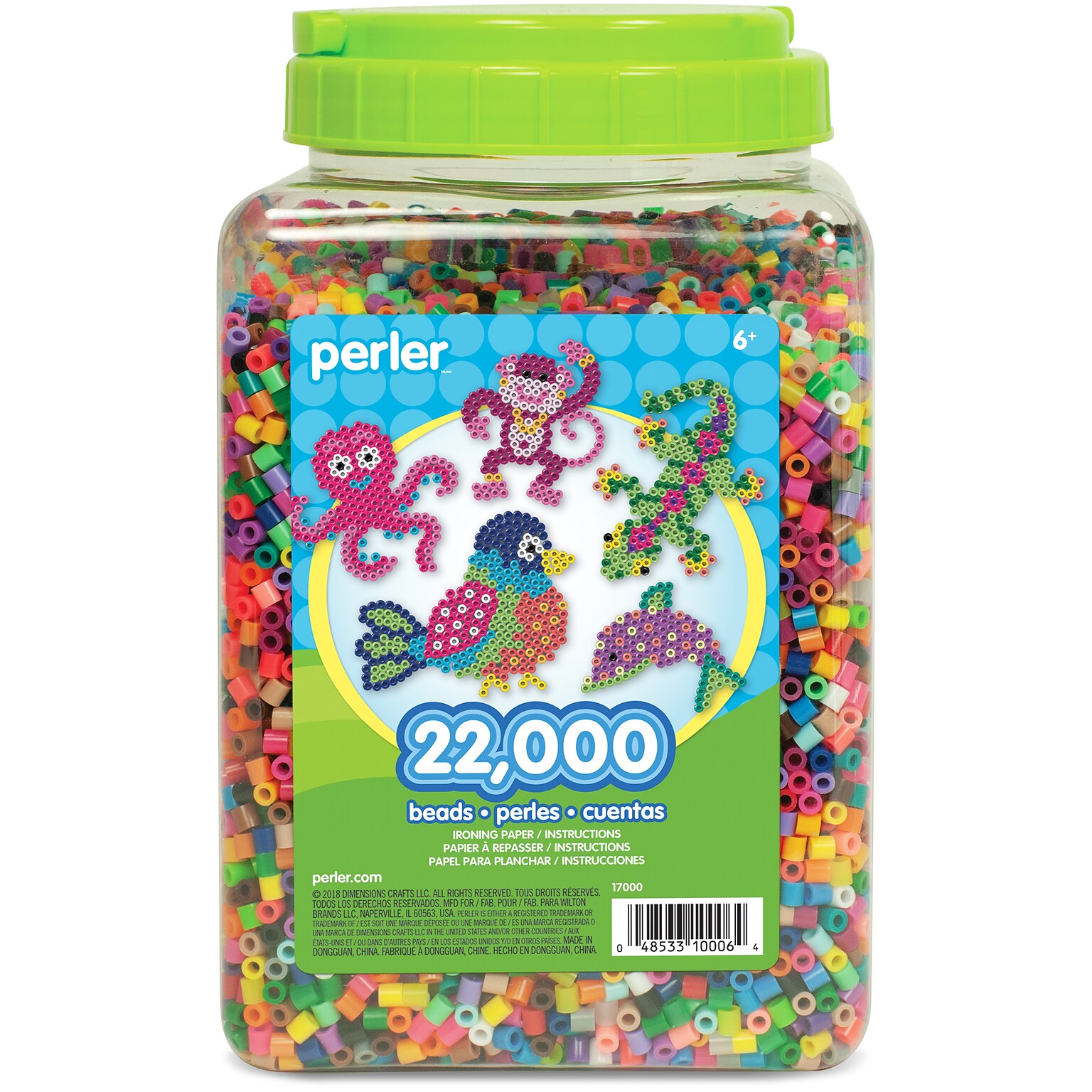 Perler Multi-Mix Fuse Beads Jar, Assorted Colors, Pack of 22000 (PER17000)