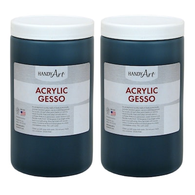 Handy Art® Acrylic Gesso, Black, 32 oz., Pack of 2 (RPC440103-2)