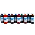 Handy Art Washable Liquid Watercolors, 8 oz. Bottles, Assorted Colors, 10-Color Basic Kit (RPC882275