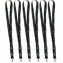 Teacher Created Resources Chalkboard Brights Star Lanyard, 21.75 x 0.75, Pack of 6 (TCR20351-6)