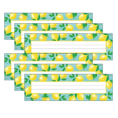 Teacher Created Resources Lemon Zest Flat Name Plates, 11.5 x 3.5, 36 Per Pack, 6 Packs (TCR8482-6
