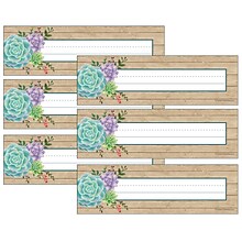 Teacher Created Resources Rustic Bloom Name Plates, 11.5 x 3.5, 36 Per Pack, 6 Packs (TCR8555-6)