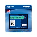 Brother P-touch TZe-731CS Laminated Label Maker Tape, 1/2 x 26-2/10, Black on Green (TZe-731CS)