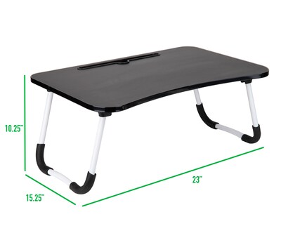 Mind Reader 23" x 15.25" Stainless Steel/Plastic Lap Desk, Black (LBSTUDY-BLK)