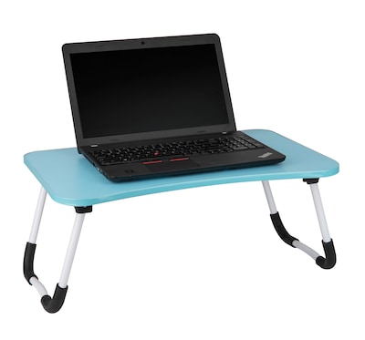Mind Reader 23" x 15.25" Stainless Steel/Plastic Lap Desk, Blue (LBSTUDY-BLU)