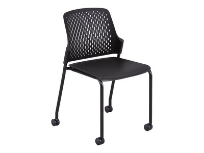 Safco Next Polypropylene Office Chair, Black, 4/Carton (4314BL)