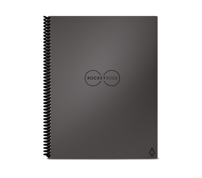 Rocketbook Core Reusable Smart Notebook, 8.5 x 11, Lined Ruled, 32 Pages, Gray (EVR2-L-RC-CIG)