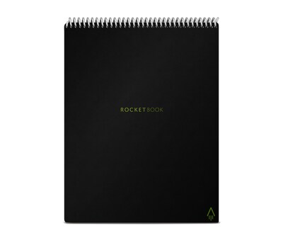 Rocketbook Flip Reusable Smart Notepad, 8.5 x 11, Lined & Dot Grid Ruled, 32 Pages, Black (FLP-L-R