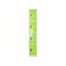 AdirOffice 72 4-Tier Key Lock Green Steel Storage Locker (629-204-GRN)