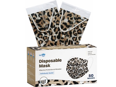 WeCare 3-ply Disposable Face Mask, Adult, Jaguar, 50/Box (WMN100087)