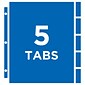 Avery Heavyweight Protect 'n Tab 5 Tabs, 8-1/2" x 11", Clear, 1/Set (74160)