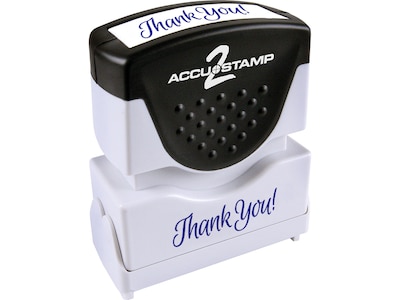 Accu-Stamp 2 Pre-Inked Stamp, Thank You!, Blue Ink (035630)
